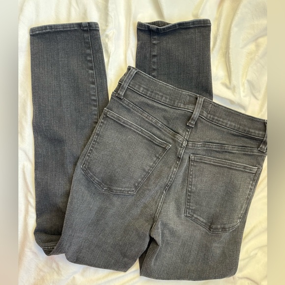 Madewell Stovepipe Jeans Washed Black High Rise Straight Leg Size 27 - Picture 3 of 6